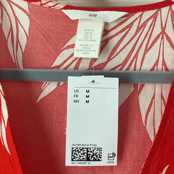 H&M NWT drawstring waist midi dress - Size M - Picture 2 of 8